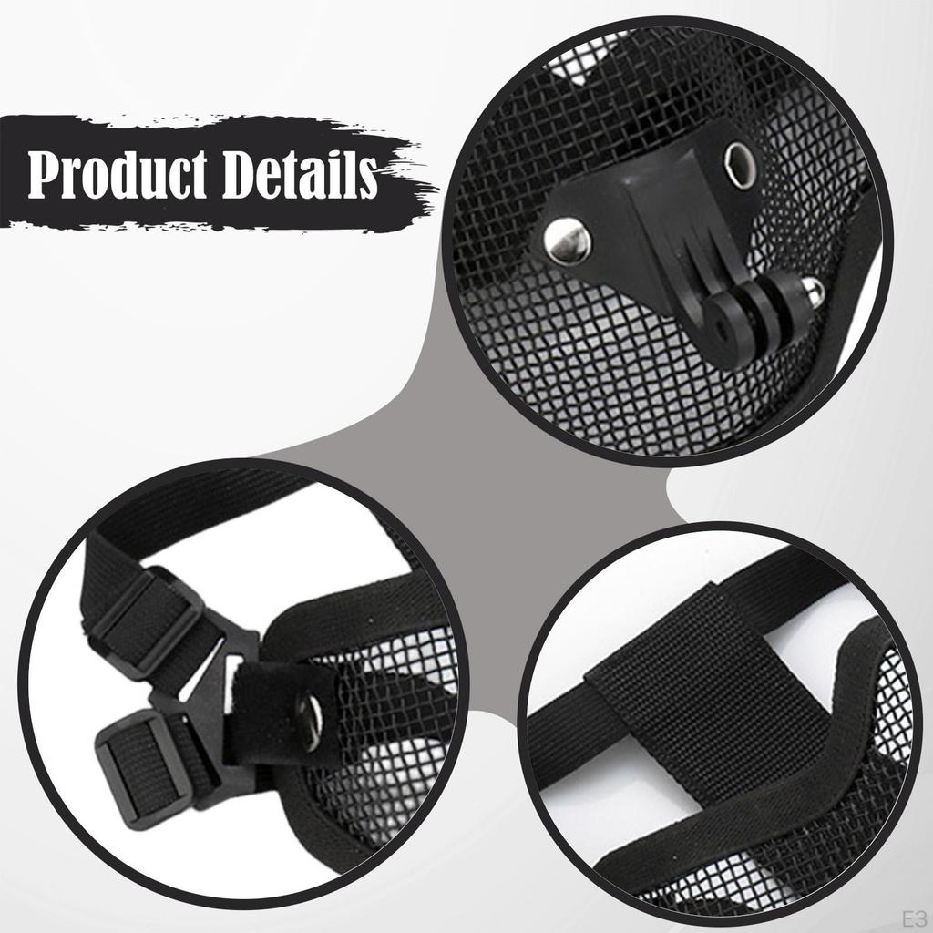 Mesh Face Mask with Mount Universal Adjustable for Running Outside Recording