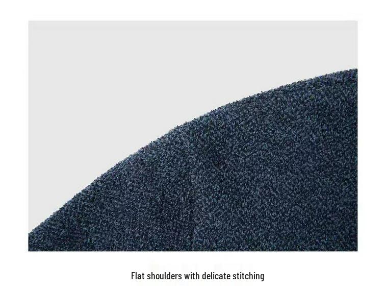 Men's Double Collar Long Sleeve Knitted Sweater - Faux Two-Piece Suede, Warm Water-Soft Fabric