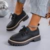 New Round-toed Lace-up Large-sized Casual Shoes for Women