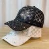 Casquette de Baseball en Dentelle Respirante avec Papillons Perlés - Dessus Doux Confortable - Convient pour les Fêtes et les Rendez-vous