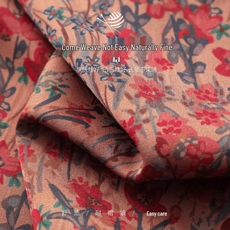 Women's Floral Lapel Quarter-Sleeve Shirt