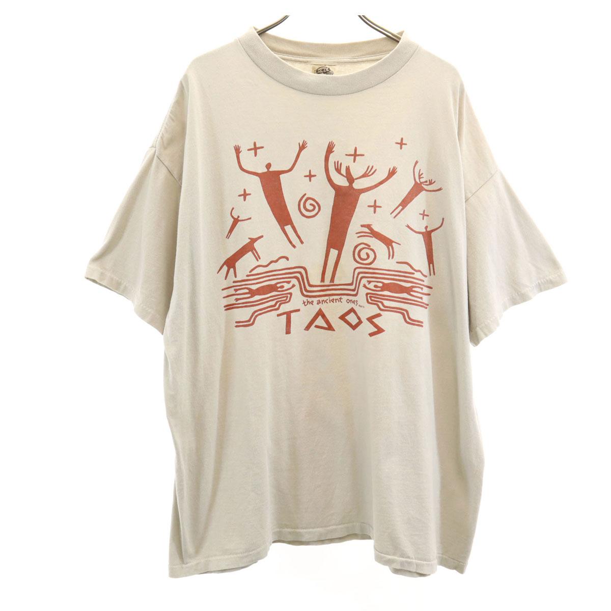 

EAGLE 90s Made in USA Old TAOS Short sleeve T-shirt XL Single stitch Men s Used