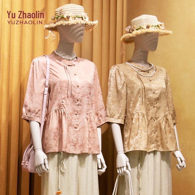 YUZHAOLIN New Chinese Style Summer Blouse for Women 2XL