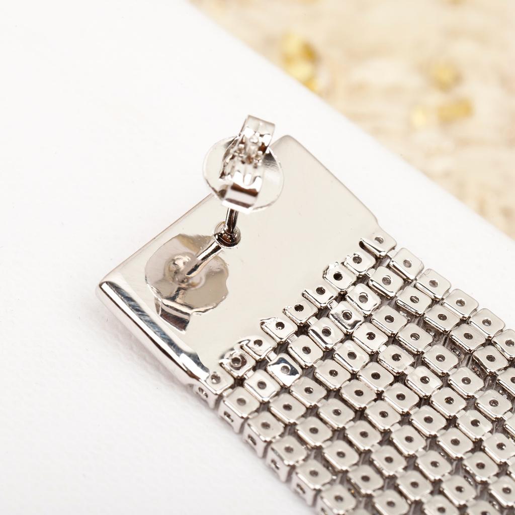 tassel zircon earrings, retro fashion, simple and versatile, full of fairy charm 2024 NEW