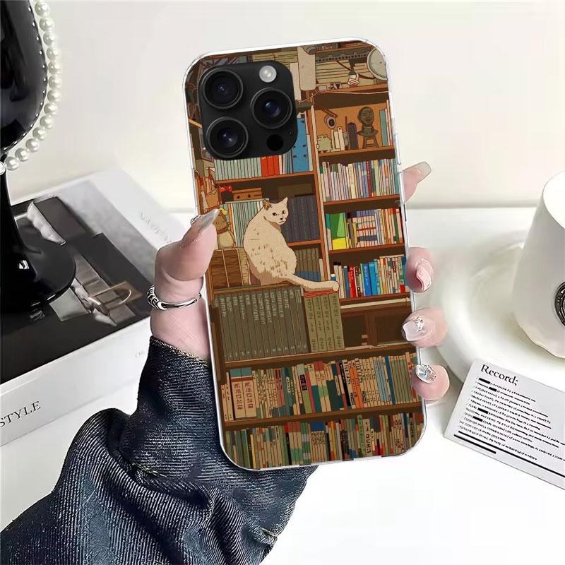 Lies Bücher Illustration Lesen Weiche Handyhülle Für IPhone 11 17 Air 16E 16 Pro Max 15 + 14 Plus 13 Mini 12 Apple 7 SE 8 Fundas