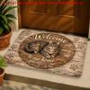 1Pcs Anti Fatigue Door Rugs, Retro Tabby Cat Print Waterproof Non-Slip Thick Cushioned Door Mat Heavy Duty Comfort Standing Mat for Door
