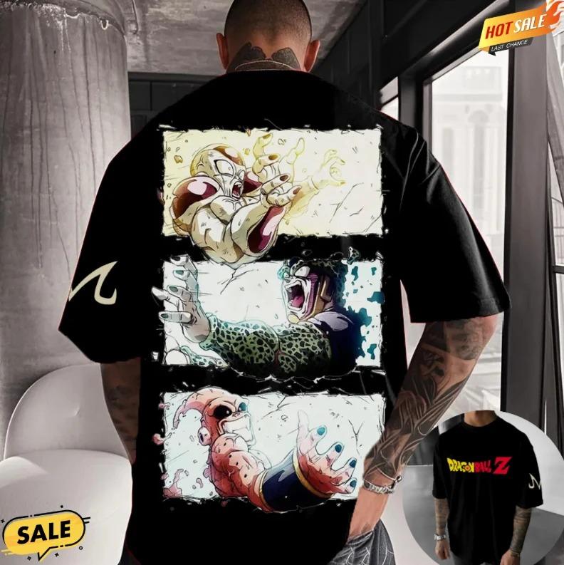 

Dragon Ball Z Super Buu Power Up Anime Grey Oversized Women And Men Fashion Comfortable T-Shirt 4XL