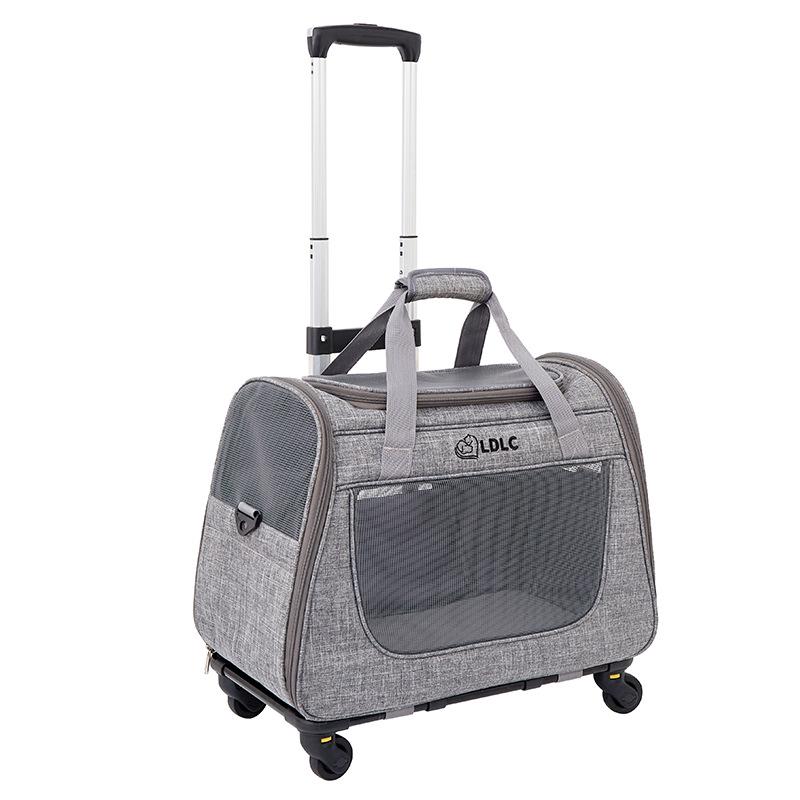 Large Capacity Foldable Rolling Pet Carrier - Portable Cat Suitcase