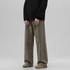 Men's Heavyweight 100% Cotton Washed Relaxed Fit Straight Leg Pants