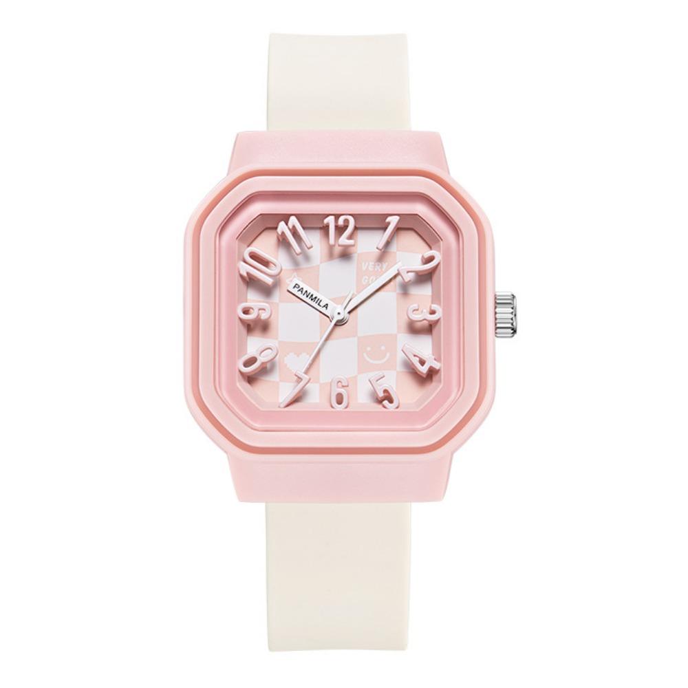 

Часы студентка допамин колледж стиль ниша милый квадратный детский желе силиконовые часы кварцевые часы