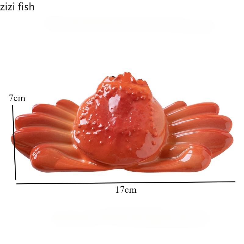 

Crab Ceramic Bowl with Cover Crab Shell Dining Plate Sashimi Plates Dessert Bowl Dim Sum Dish Serving Plate Fruit Bowls Tray