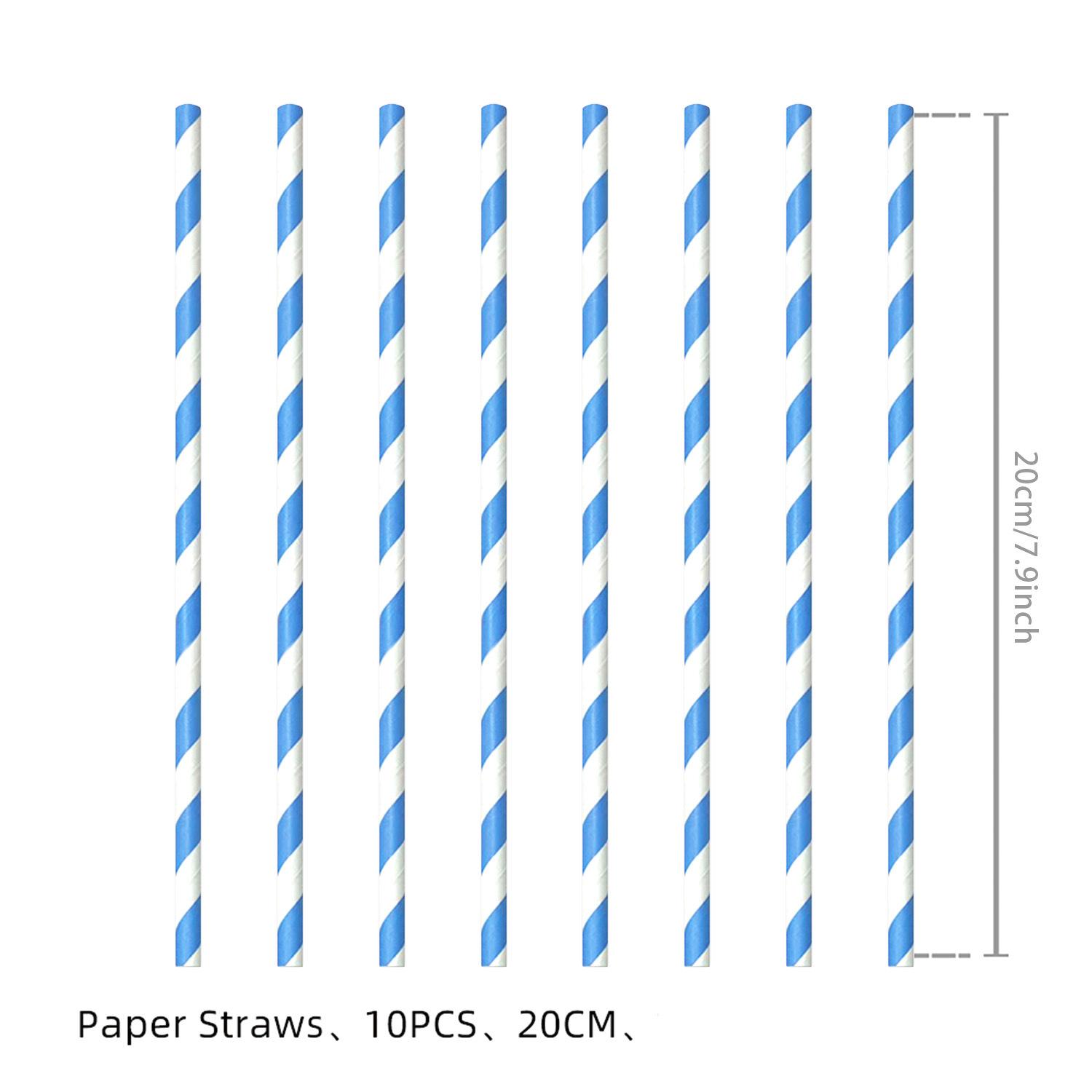 

Shanhaijing Theme Party Supplies Birthday Decoration Party Venue Layout Props Birthday Flag Spiral Tablecloth blue striped straw 10pcs