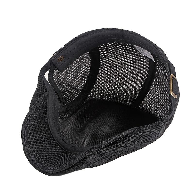 Vintage-Inspired Unisex Mesh Beret - Breathable & Adjustable - Sun-Protective Ivy Cap for Golf, Hunting & Driving - Stylish Summer Flat Hat