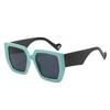 New square thick frame jelly color large frame round face Internet celebrity sunglasses UV protection personalized outdoor sunglasses