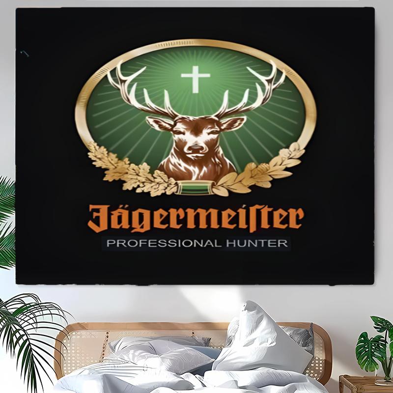 Jägermeister Tapestry Wall Hanging Room Background Cloth Home Decor Beach Mat Yoga Mat Sofa Bed Sheet