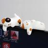 3 Stück Computerbildschirm Monitor Kleine Ornamente Desktop Puppe Katze Hase Heimdeko Glückskatze Harzfigur Wohnaccessoires