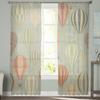 Cartoon Air Balloon Print Sheer Curtains For Living Room Bedroom Kitchen Home Hotel Decor Chiffon Tulle Window Panel Curtain