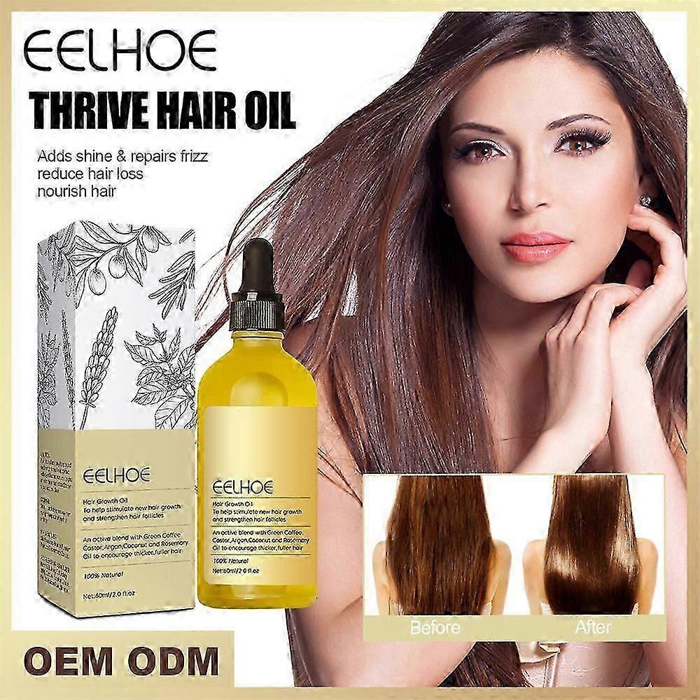 3Pcs Natural Hair Growth Oil, Veganic Organic Natural Hair Growth Oil 60ml