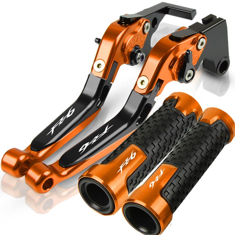 For YAMAHA FZ6 FAZER FZ-6 2004 2005 2006 2007 2008 2009 2010 Motorcycle Aluminum Brake Clutch Lever Handlebar Handle Grips Ends