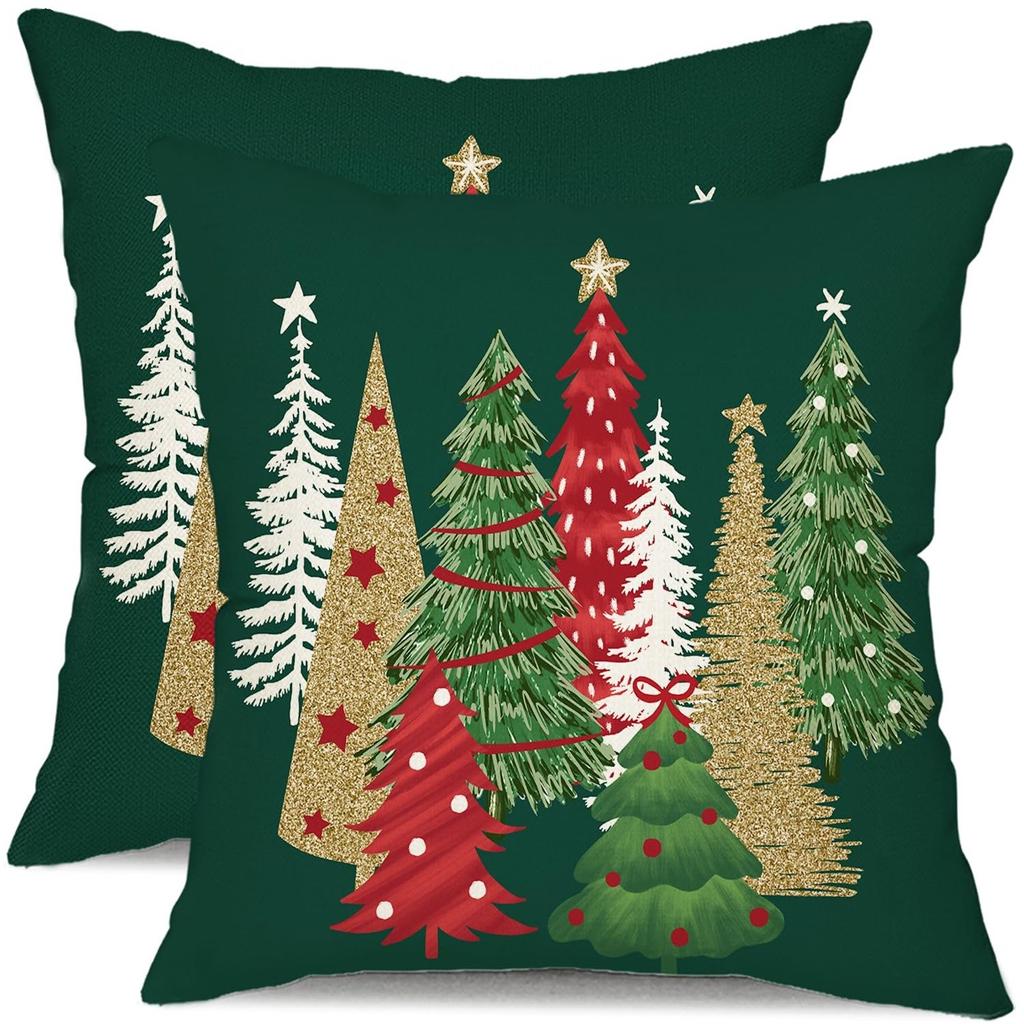 Christmas Tree Decoration Series Pillow Home Sofa Bedroom Seat Cushion Pillow Cover