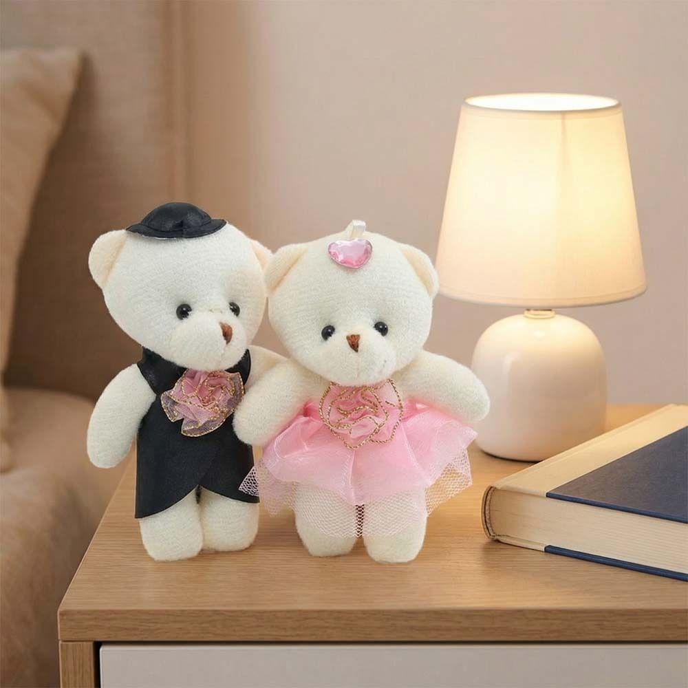 12pcs/bag Plush Doll Mini Bear Flower Bouquet Plush Animal Cartoon Bouquet Doll  Kids/Children Toys