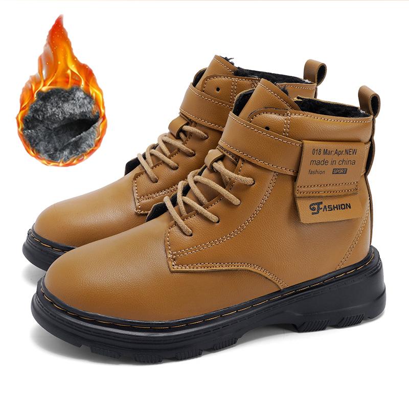 

31-40 Детские сапоги зимние детские сапоги из бархата и хлопка для снега уличные высокие теплые зимние сапоги для девочек 40 коричневый