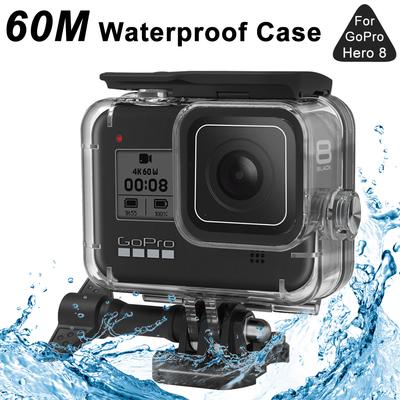 60m Waterproof Case for GoPro Hero 8 Black Underwater Dive Housing Protective Diving Cover Mount for Go Pro 8 Camera Accessories