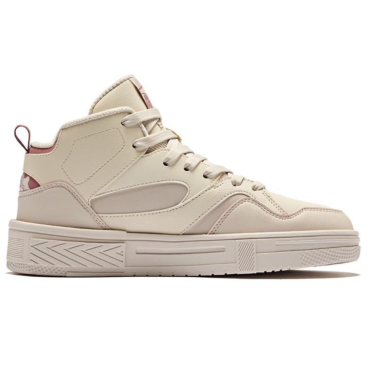 Erke Classic Sweet Cool Fashion Trend Comfortable Versatile Wear-Resistant Non-Slip High-Top Sneakers Women sneakers Eggnog Gray Pink 52124301261-103