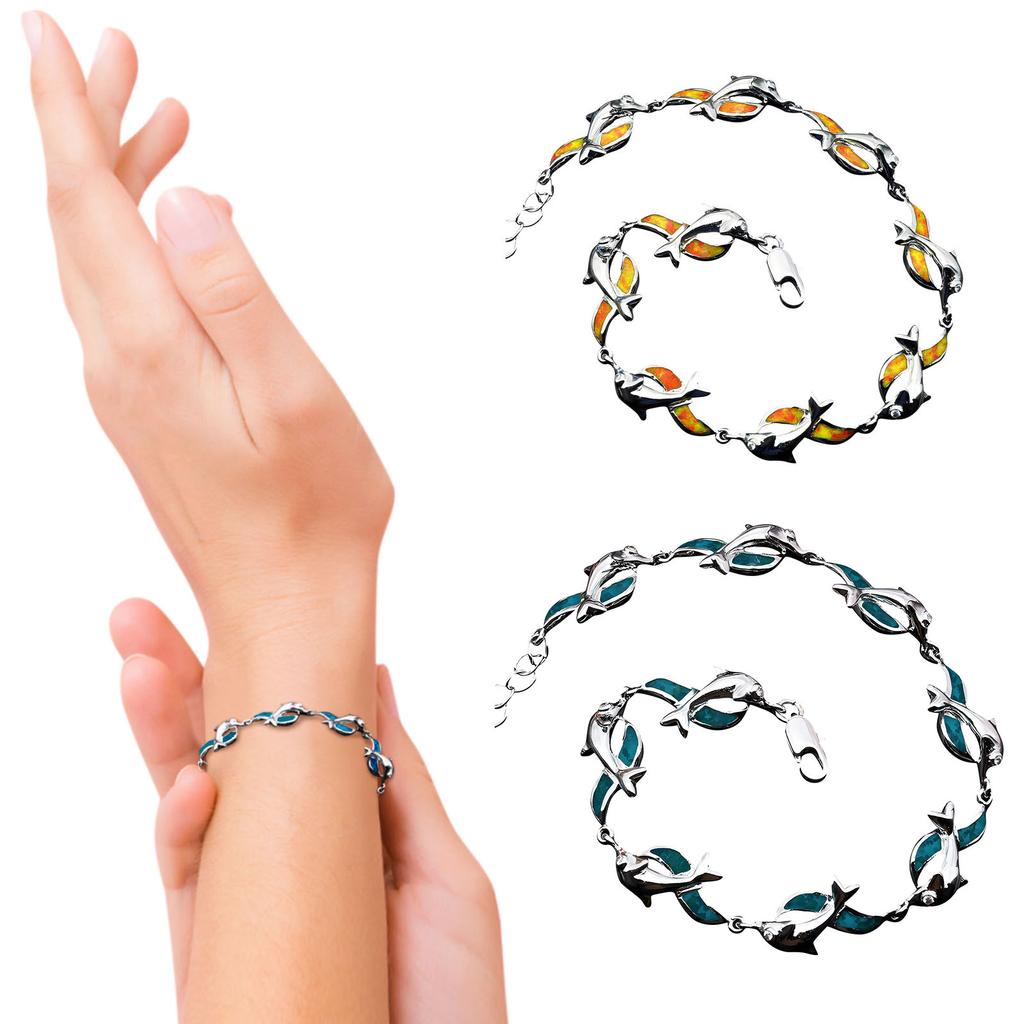 Women Bracelet Dolphin Charm Chain Bracelet