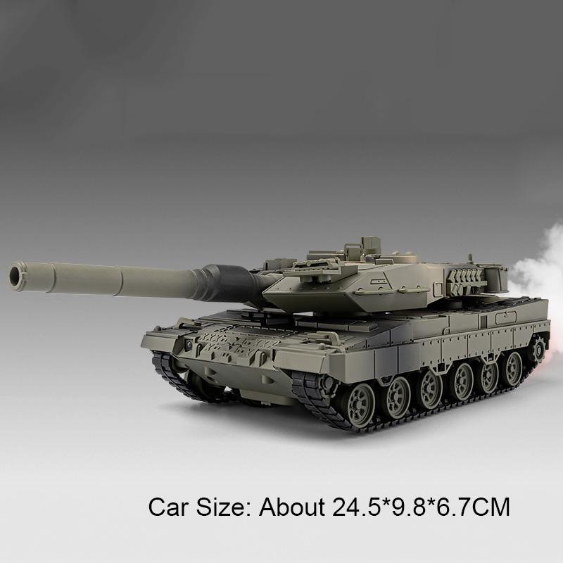 1:36 Leopard 2 Main Battle Tank Model Witness-136 Drone Alloy Diecast Car Toys Sound Light Pull Back Vehices Boy's Birthday Gift