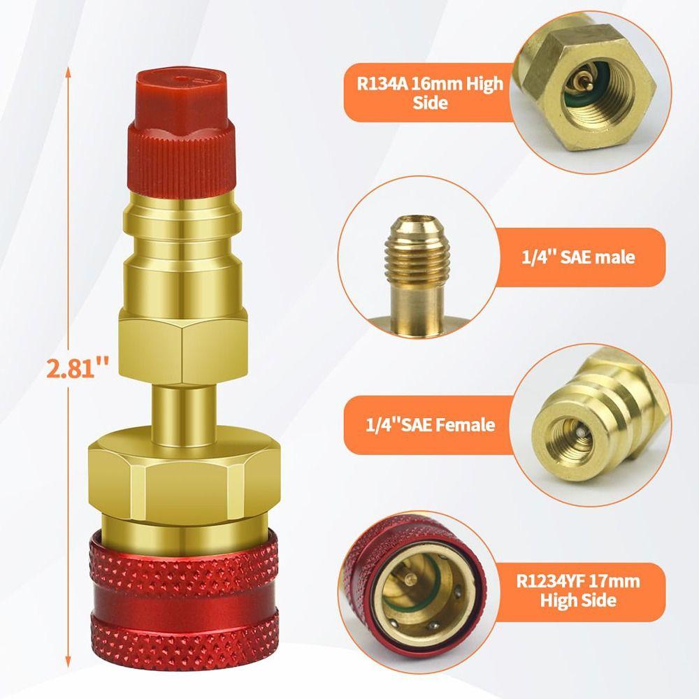 1/2Pcs Prevent Leakage Refrigerant Quick Couplers Kit  Car Air Conditioner