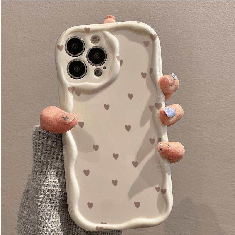 Weiche Liebesherz Handyhülle mit welliger Kante für Samsung Galaxy S26 S25 Ultra S24 S23 FE Plus A54 A55 A35 A15 A16 A34 A57 A37 A17 Hülle Galaxy A06