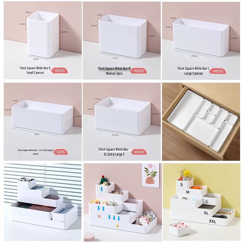 Cutie de Depozitare pentru Sertar de Bucătărie cu Separatoare de Compartimente Încorporate pentru Tacâmuri, Articole de Papetărie și Cosmetice