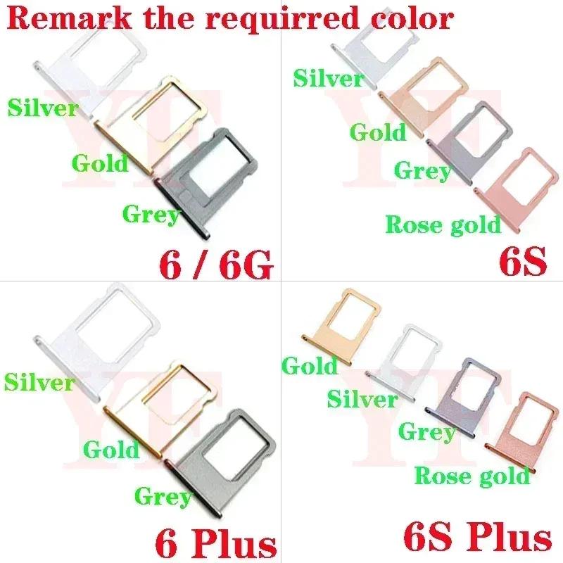 Sim Tray Holder For Iphone 6 6S 6G Plus SIM Card Tray Slot Holder Adapter Socket Repair Parts