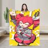 Teto Kasane Chibi Cartoon Anime Blanket  Warm Novelty Plush Throw Blanket For Couch Chair Sofa Bed Flannel Bedspread Bed Cover