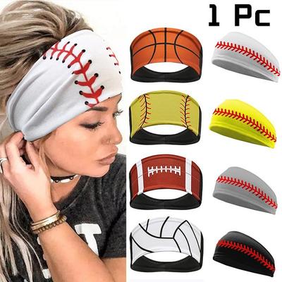 1 Pc Sports Headband Yoga Sweat Absorbing Band Men's and Women's Running Fitness Headband Elastic Cotton Headband Solid Color Headband