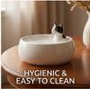 Ceramic Automatic Pet Water Fountain, 1L/1.5L Filtered Circulating Bowl for Cats & Dogs, Durable Easy-Clean for Indoor Home Use