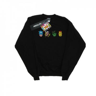 Mens Avengers Comic Heads Sweatshirt