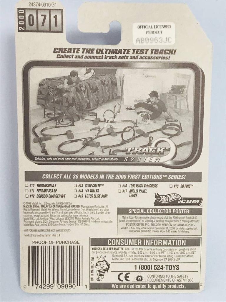 Hot Wheels Ferrari 333 SP 2000 FIRST EDITIONS