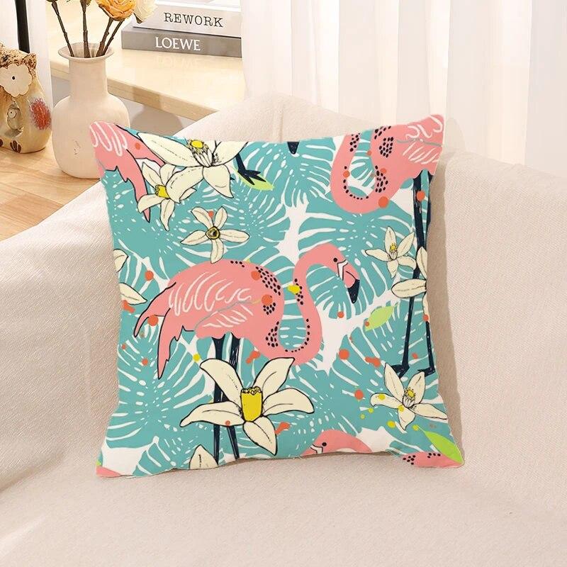 Rosa Flamingo Kissenbezug Kissen für Sofa Quadratisch Auto Suite Zimmer Dekoration