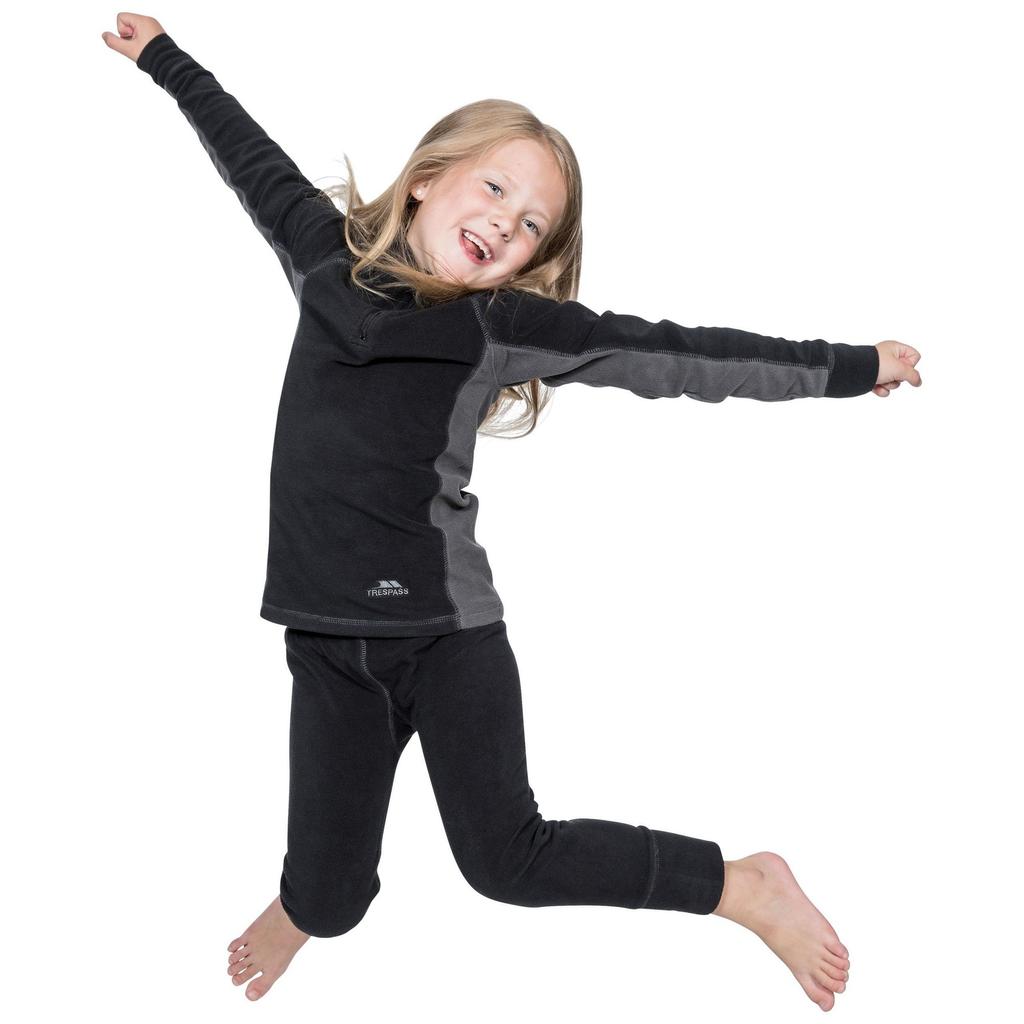 TRESPASS Childrens/Kids Bubbles Fleece Top And Bottom Base Layers