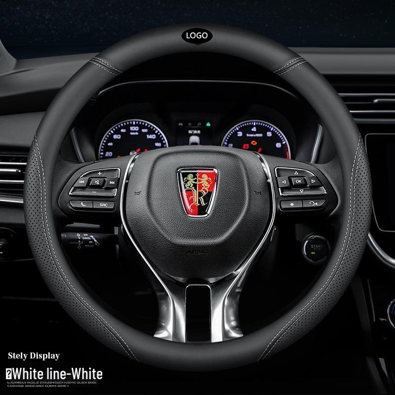 Genuine Leather Steering Wheel Cover for Roewe I5, RX5 MAX, I6, Ei5, RX3, iMAX8, 550, 360, 350