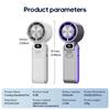 Mini Handheld Air Cooling High Speed Turbo Fan Foldable USB Rechargeable 3600mAh 100 Wind Speeds Adjustable Outdoor With Lanyard