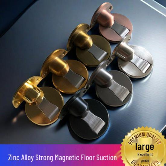 Invisible Zinc Alloy Anti-Rust Magnetic Floor Door Stop with Glue.