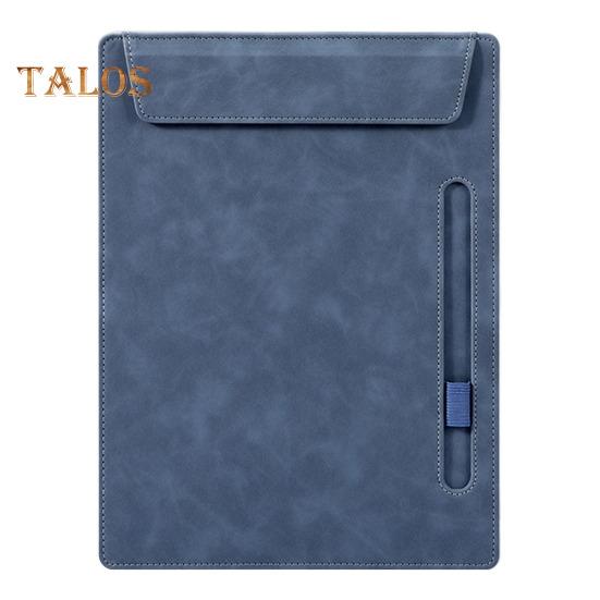 

Искусственная кожа, твердый картон с магнитным зажимом для страниц, формат А4, папка-планшет с держателем для ручки, органайзер для документов, блокнот для записей для отеля, офиса, больницы синий