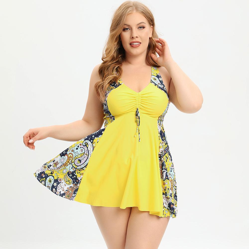 Nuovo costume da bagno oversize da donna, costume da bagno bikini diviso classico