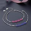 Tancise New Chain Bracelet with 925 Sterling Silver Geometric Sapphire Zircon Gemstone for Women Fashion Jewelry Wedding Gift