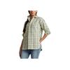 Polo Ralph Lauren SS24 Embroidered Plaid Single-Breasted Loose Long Sleeve Shirt Women Shirts Moss-Green 211928701-001