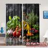 2pcs   2D FLAT PRINTING Curtains (Without Rod) Mediterranean Feast Minimalist Modern Curtains Durable 100% Polyester Fabric