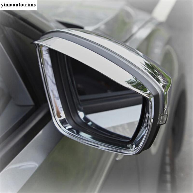 ABS Rearview Mirror Rain Shade Rainproof Eyebrow Frame Decorative Cover Trim Accessories For Volkswagen T-Roc T Roc 2018 - 2024